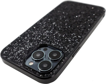 Compatible with Iphone Case,Crystal Diamond Glitter Bling Sparkly Soft Shockproof Cover for Women Girls Phone Case (Black,Iphone X/Xs)